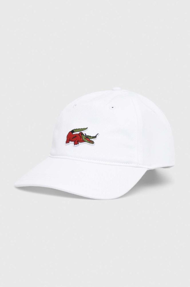 Бавовняна кепка Lacoste x Netflix колір білий з аплікацією RK7743-VIQ (3273694)