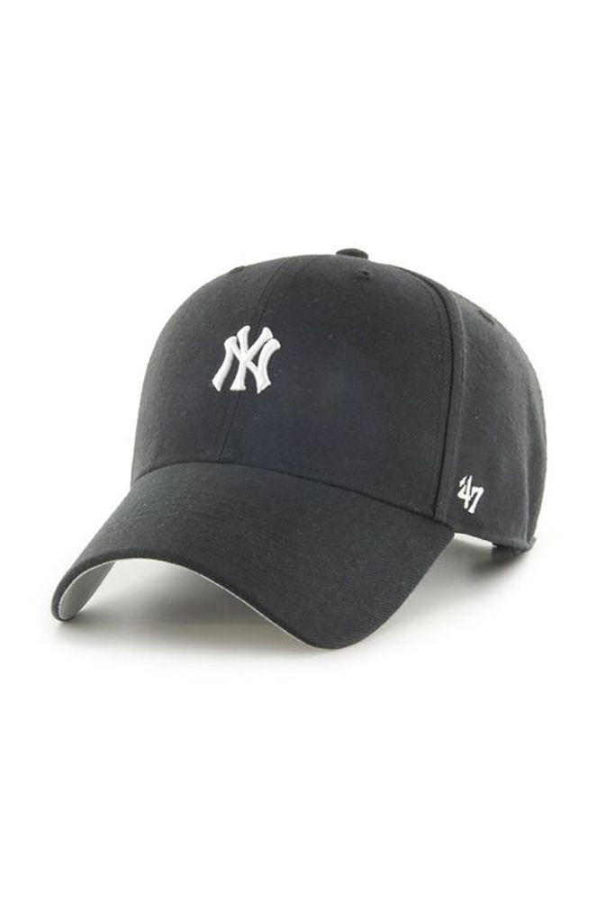 Кепка 47brand Mlb New York Yankees колір чорний з аплікацією