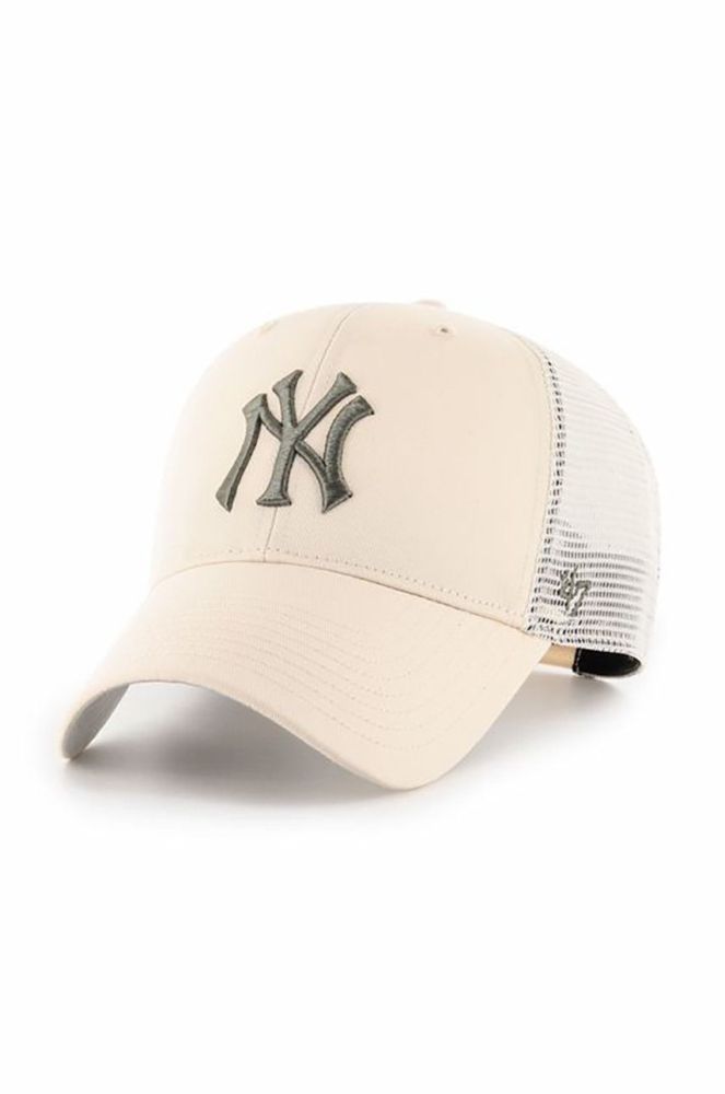 Кепка 47brand Mlb New York Yankees колір бежевий з аплікацією (2637263)