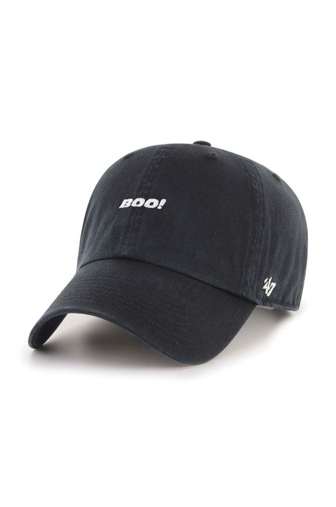Бавовняна шапка 47brand колір чорний з аплікацією (2812969)