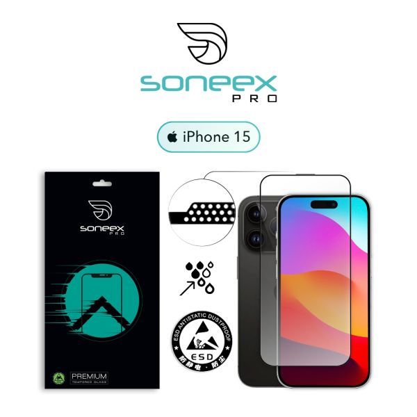 Захисне скло Soneex Pro 2.5D Full Screen 0.26mm для iPhone 15 Pro фото 2