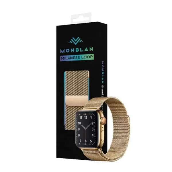 Металевий ремінець Monblan Milanese Series Gold для Apple Watch 42мм | 41мм | 40мм