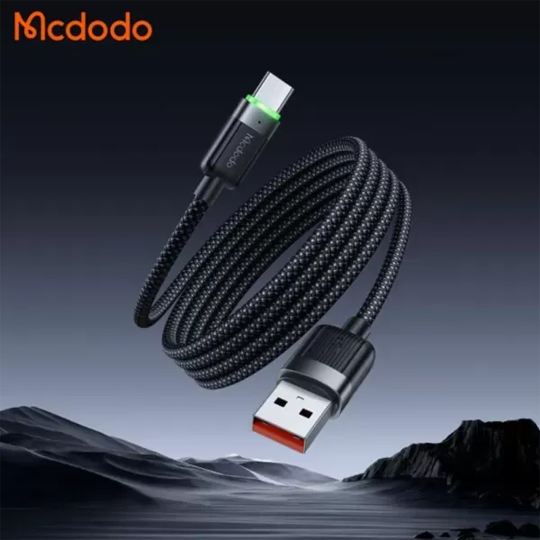 Кабель Mcdodo CA-1200 USB-A to USB-C 6A Ultra-Thin Magnetic Self-Winding Data Cable 100W 1м Black фото 2