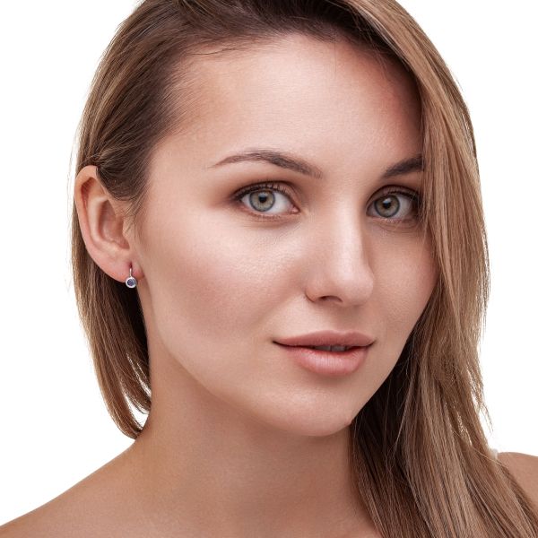 Сережки Аметистове місто фото 2