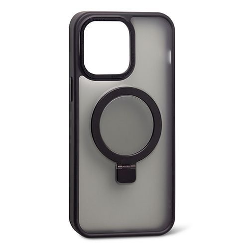 Чохол з кільцем CasePro Frosted Case MagSafe Ring Black для iPhone 14