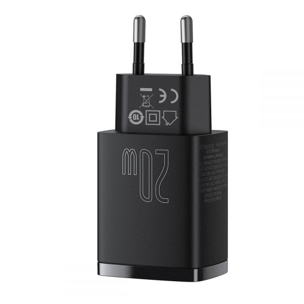 Мережевий зарядний пристрій Baseus Compact Quick Charger 20W (CCXJ-B01) Black фото 3