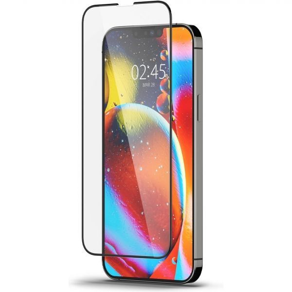 Захисне скло Spigen tR Slim FCHD Black для iPhone 17e | 16e | 14 | 13 Pro | 13 (AGL03392)