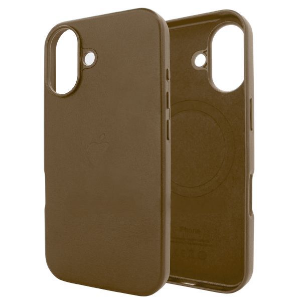 Шкіряний чохол CasePro Leather Case with MagSafe Stone Gray для iPhone 16