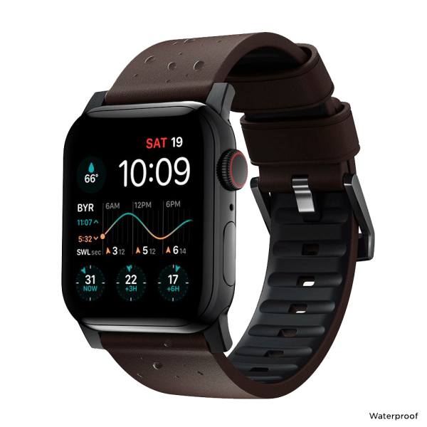 Шкіряний ремінець Nomad Active Band Pro Classic Brown Leather / Black Hardware (NM1A4MBNW0) для Apple Watch 49мм | 46мм | 45мм | 44мм фото 3