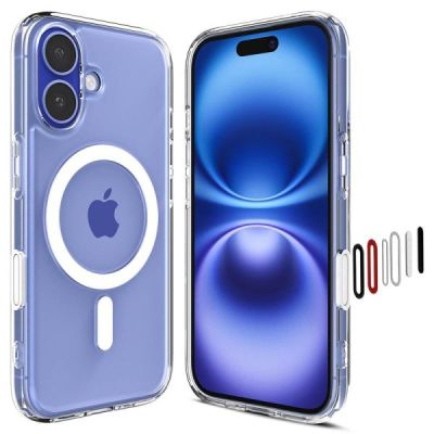 Прозорий чохол Spigen Ultra Hybrid T MagSafe White для iPhone 16 (ACS09073)