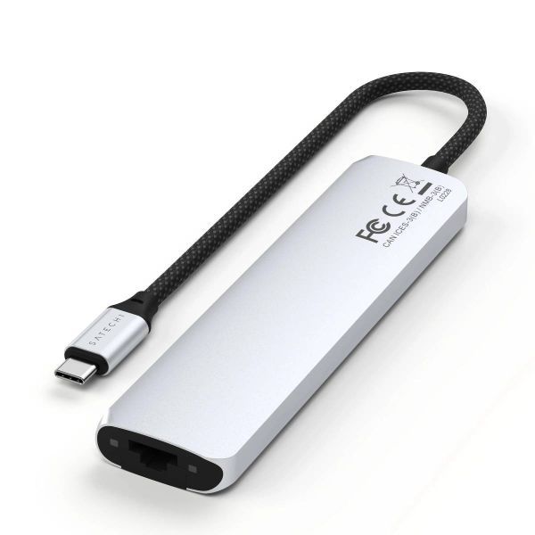 Адаптер Satechi 7-in-1 USB-C Slim Multiport Adapter with Ethernet Silver (ST-P7SS) фото 3