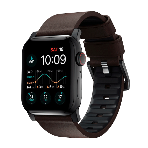 Шкіряний ремінець Nomad Active Band Pro Classic Brown Leather / Black Hardware (NM1A4MBNW0) для Apple Watch 49мм | 46мм | 45мм | 44мм фото 2