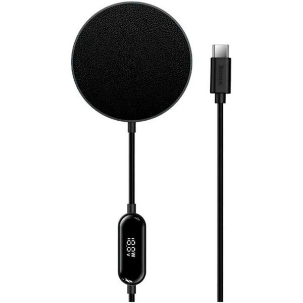 Бездротовий зарядний пристрій Baseus Simple Mini2 Magnetic Wireless Charger 15W Black (CCJJ010001)