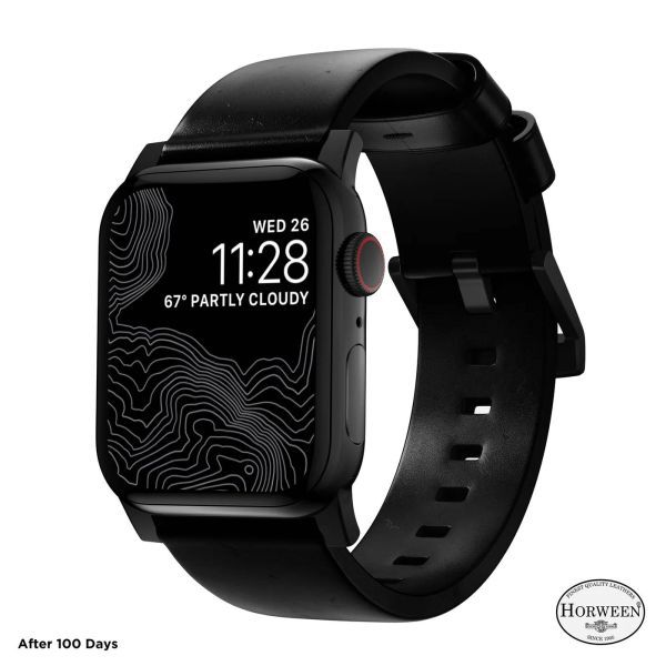 Шкіряний ремінець Nomad Modern Band Horween Leather Black / Black Hardware (NM1A41BM00) для Apple Watch 49мм | 46мм | 45мм | 44мм фото 2