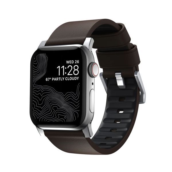 Шкіряний ремінець Nomad Active Band Pro Classic Brown Leather / Silver Hardware (NM1A4MSNW0) для Apple Watch 49мм | 46мм | 45мм | 44мм фото 2