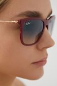 Сонцезахисні окуляри Ray-Ban жіночі колір бордовий