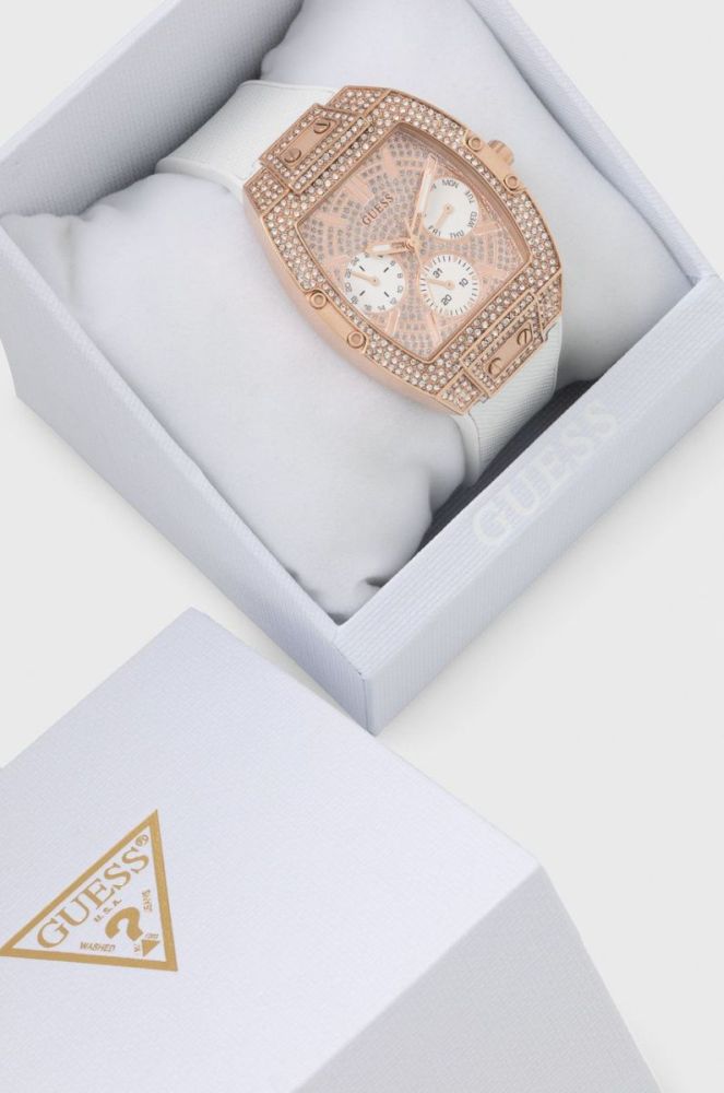 Годинник Guess жіночий колір білий фото 3