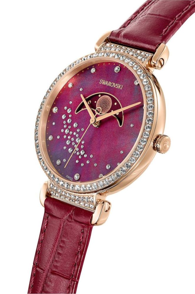 Годинник Swarovski 5613323 Passage Moon Phase жіночий колір червоний фото 3