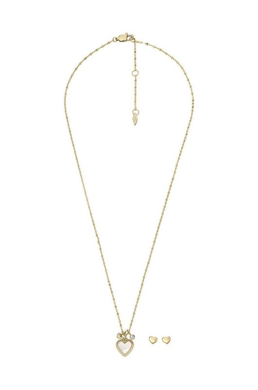 Кольє і сережки Fossil колір золотий (2778537)