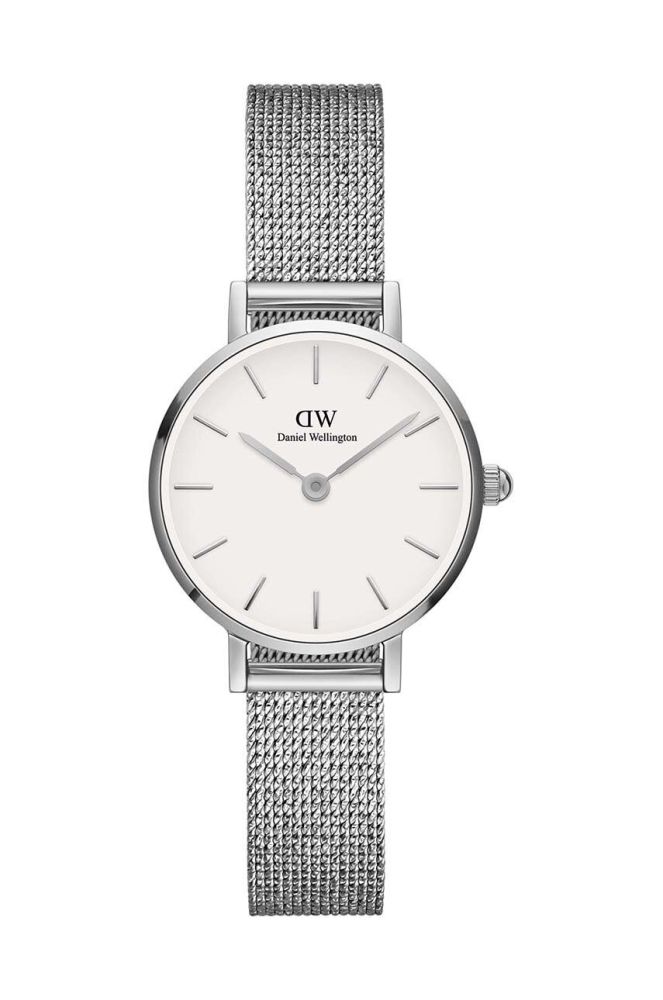 Годинник Daniel Wellington Petite 24 Pressed Sterling жіночий колір срібний