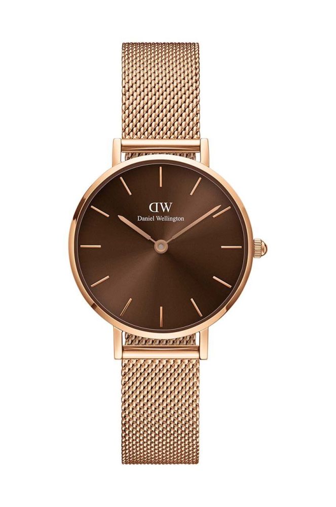 Годинник Daniel Wellington Petite Amber 28 жіночий колір рожевий