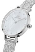 Годинник Daniel Wellington Petite 28 Lumine жіночий колір срібний