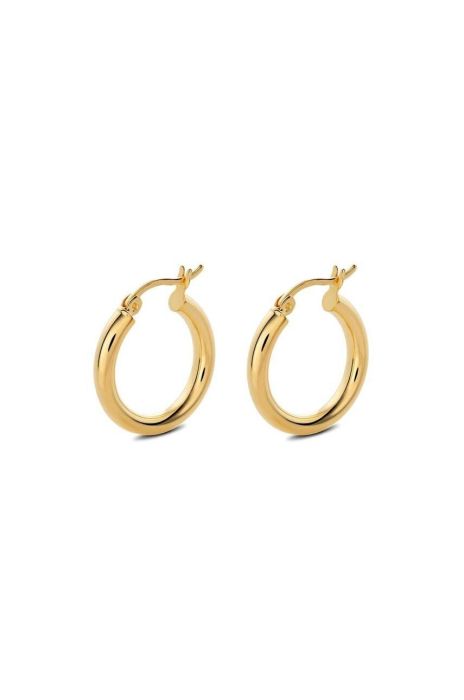 Позолочена срібна сережка No More колір золотий (2916717)