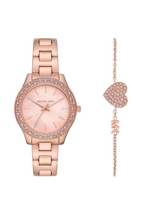 Годинник і браслет Michael Kors жіночий колір золотий