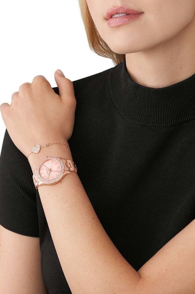 Годинник і браслет Michael Kors жіночий колір золотий фото 6
