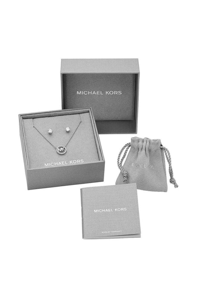 Кольє та сережки зі срібла Michael Kors колір срібний (2921411) фото 4