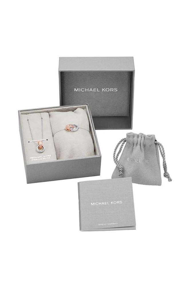 Кольє та браслет Michael Kors колір срібний фото 5