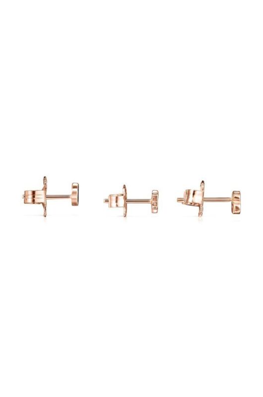 Позолочена срібна сережка Tous Mini Motif 3-pack колір рожевий фото 2