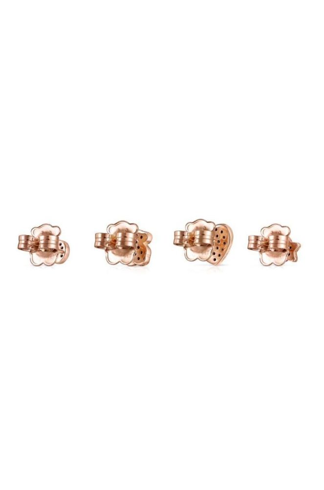 Срібні сережки з позолотою Tous 4-pack колір рожевий (3229651) фото 3