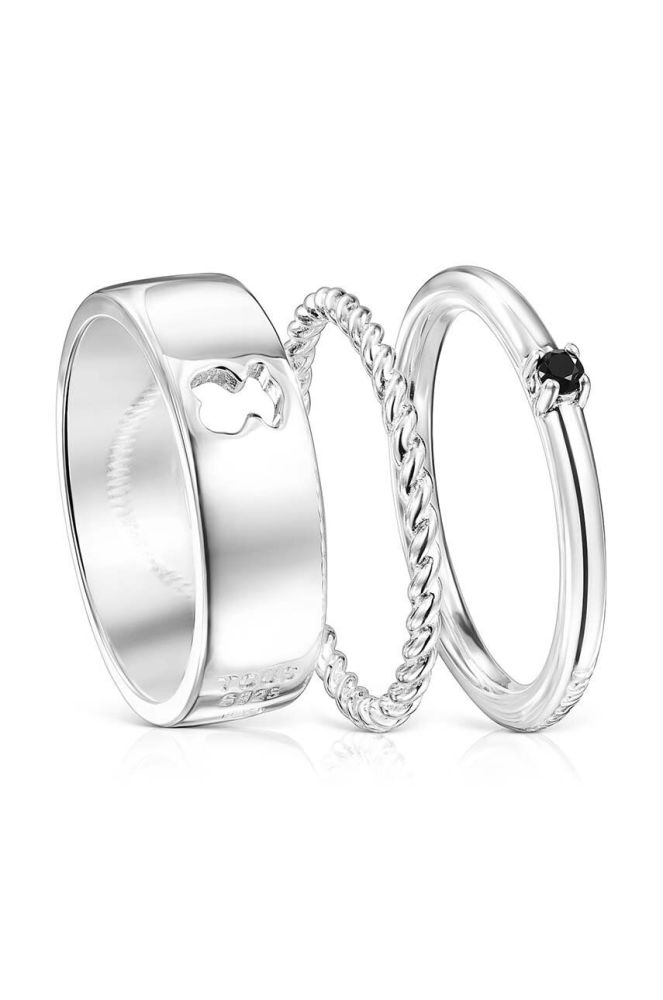 Срібний перстень Tous 3-pack колір срібний (3229657)