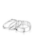 Срібний перстень Tous 3-pack колір срібний (3229657)