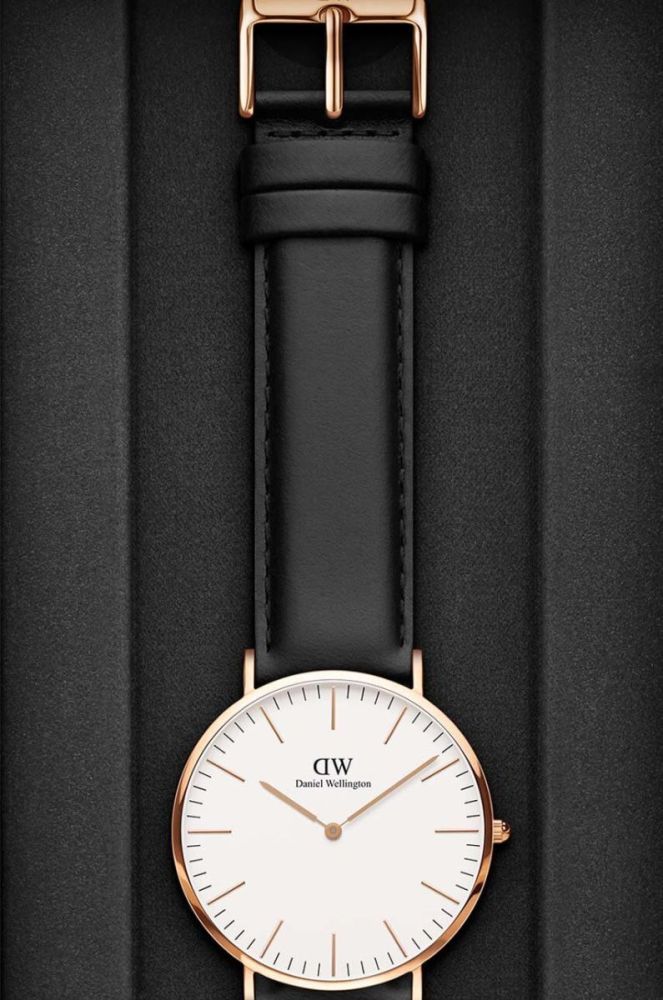 Годинник Daniel Wellington Classic 40 Sheffield RG жіночий колір чорний фото 2