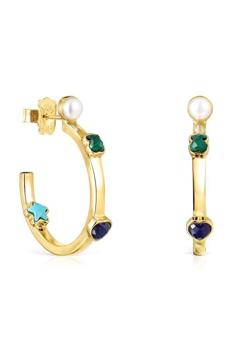 Срібні сережки з позолотою Tous колір золотий (3232825)