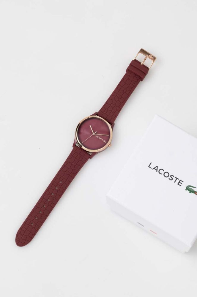 Годинник Lacoste жіночий колір бордовий