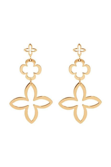 Позолочені сережки Lilou Lilia колір золотий