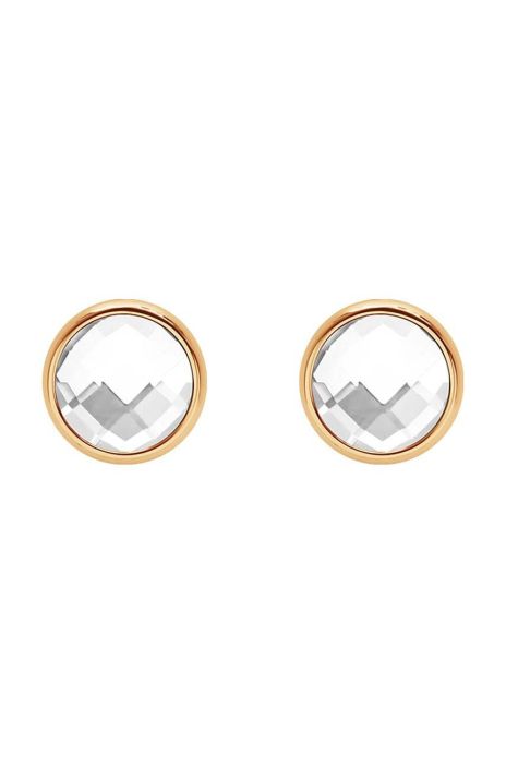 Позолочені сережки Lilou One колір білий (3345123)