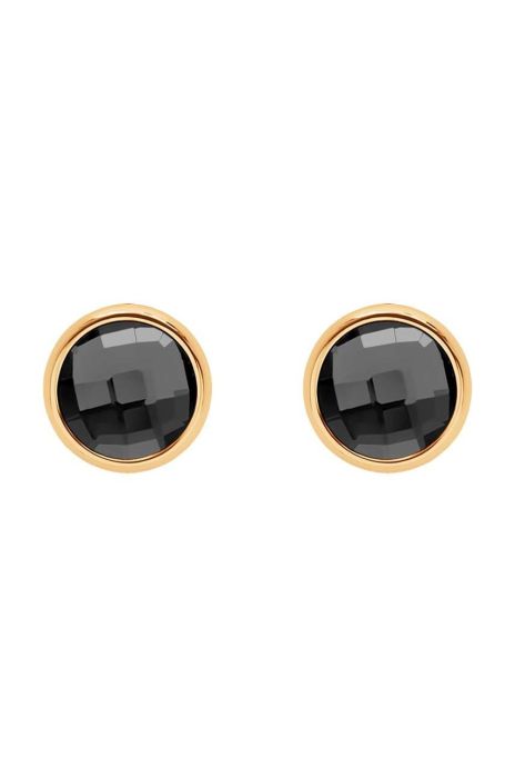 Позолочені сережки Lilou One колір чорний (3345144)