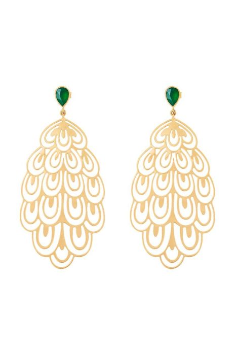 Позолочені сережки Lilou Paw колір золотий (3345223)