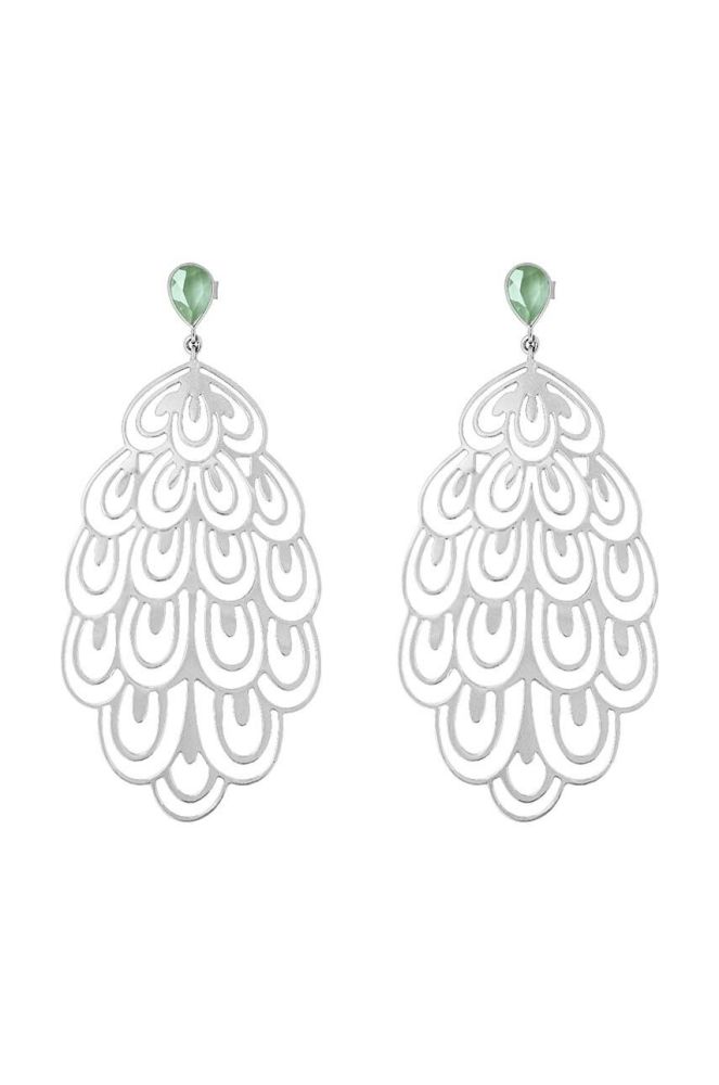Позолочені сережки Lilou Paw колір срібний (3345192)