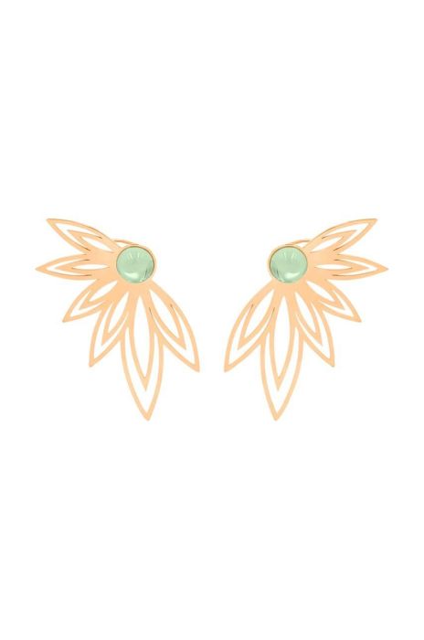 Позолочені сережки Lilou Sunshine колір рожевий (3347878)