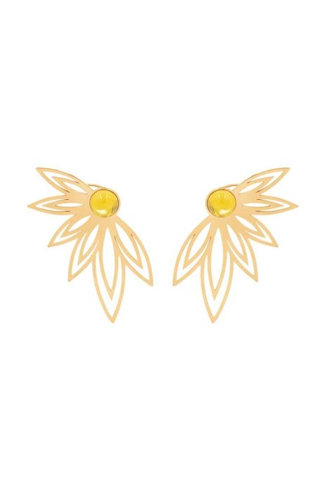 Позолочені сережки Lilou Sunshine колір золотий (3348183)