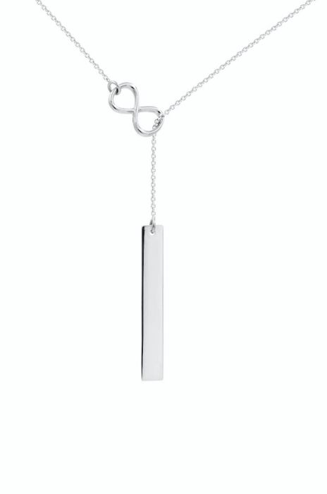 Намисто з символем нескінченності Lilou колір срібний (3395979)