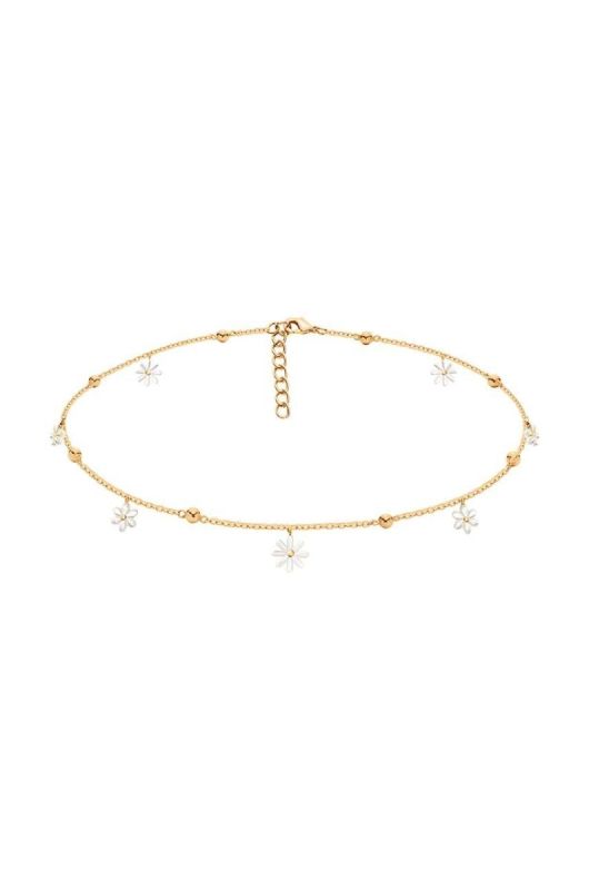 Позолочене кольє Lilou Flowers колір золотий (3350265)