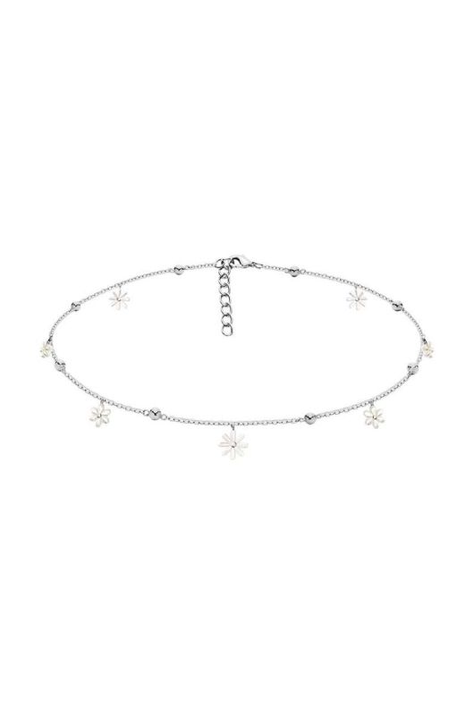 Позолочене кольє Lilou Flowers колір срібний (3350137)