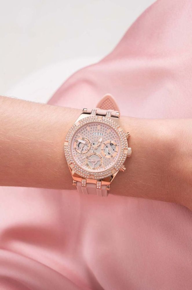 Годинник Guess GW0407L3 жіночий колір рожевий фото 7