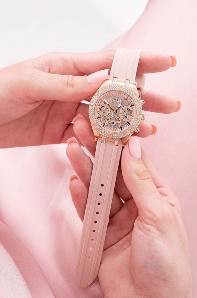 Годинник Guess GW0407L3 жіночий колір рожевий фото 8